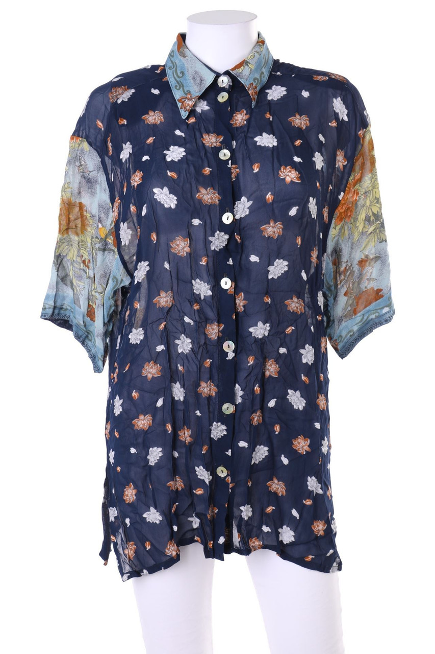 VINTAGE - Hemd-Bluse mit kurzem Ärmel - D 40