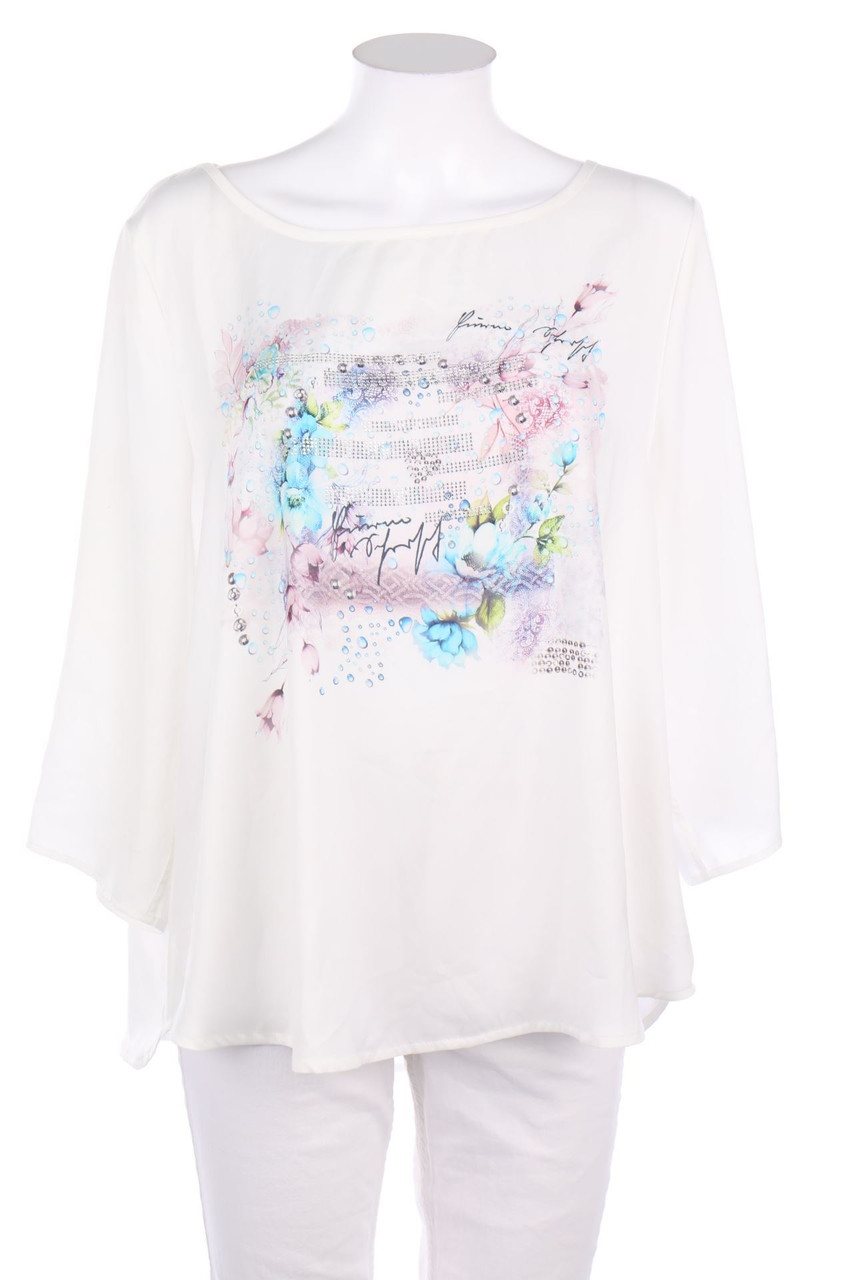 just white - Bluse mit 3/4-Ärmel - D 44