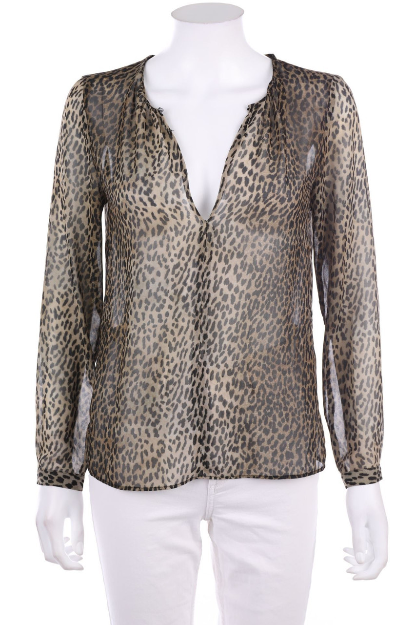 Ohne Label - Bluse mit Animal-Print - S