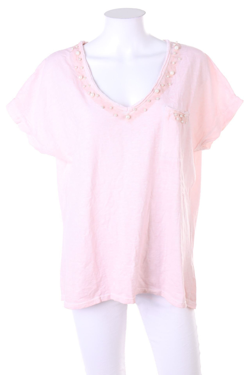 BLIND DATE - Kurzarm-Shirt mit Perlen - D 42-44