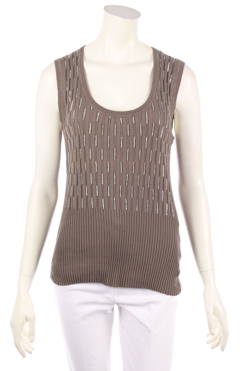 CARACTÈRE - Strick-Top aus Baumwolle mit Perlen - D 36