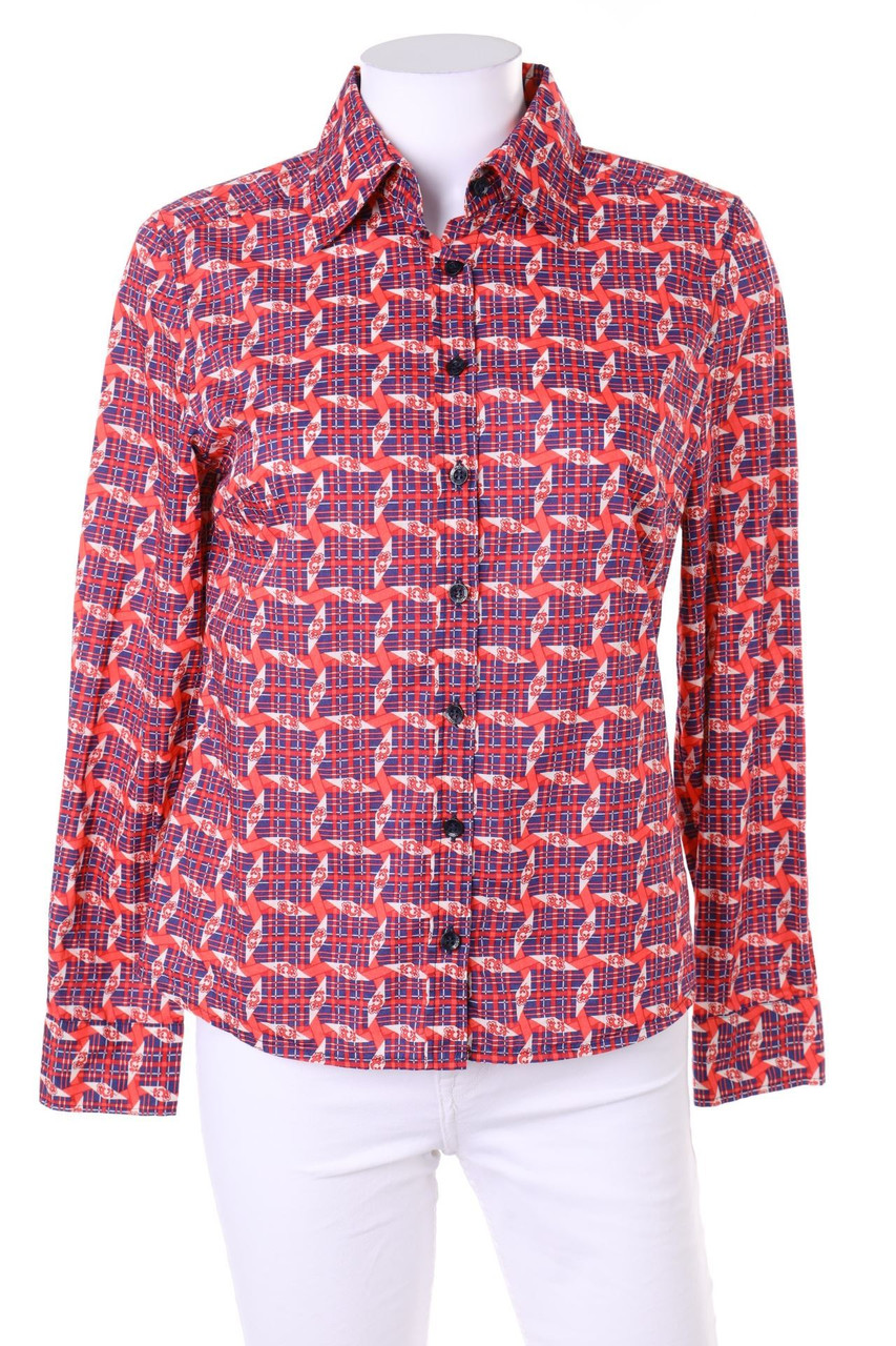 SECONDHAND - Hemd-Bluse mit Print - M