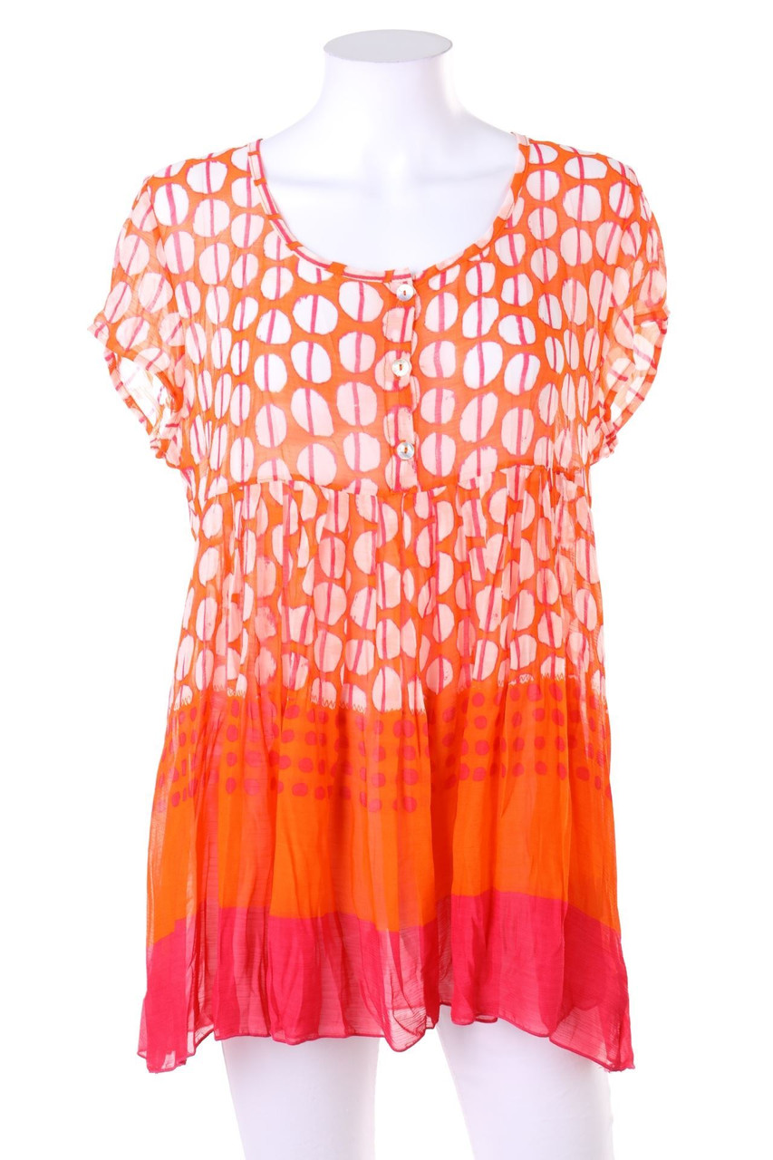 JOACHIM BOSSE STYLE - Kurzarm-Bluse mit Knöpfen - D 40