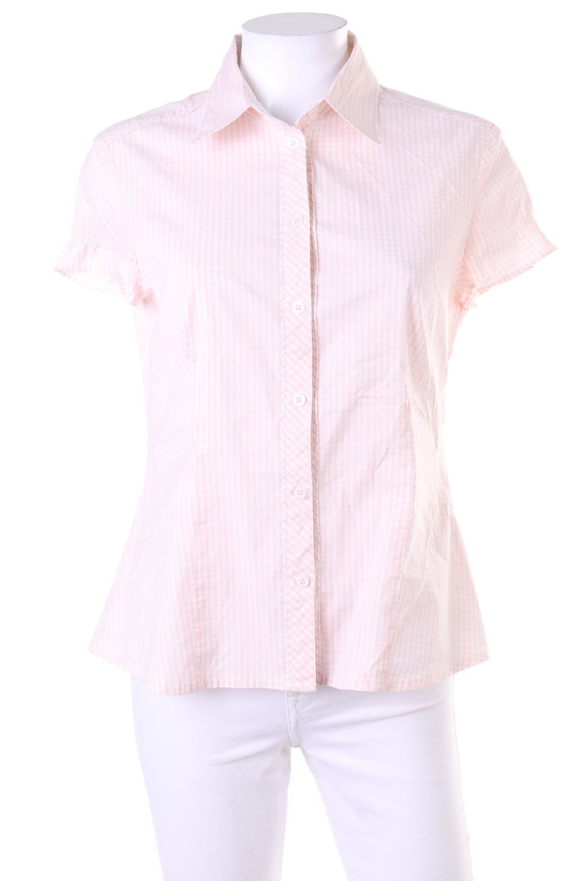 s.Oliver SELECTION - Karo-Hemd-Bluse mit kurzem Ärmel - D 40