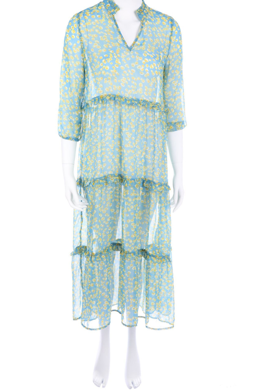 YAS - Chiffon-Maxi-Kleid mit Blumen-Print - S