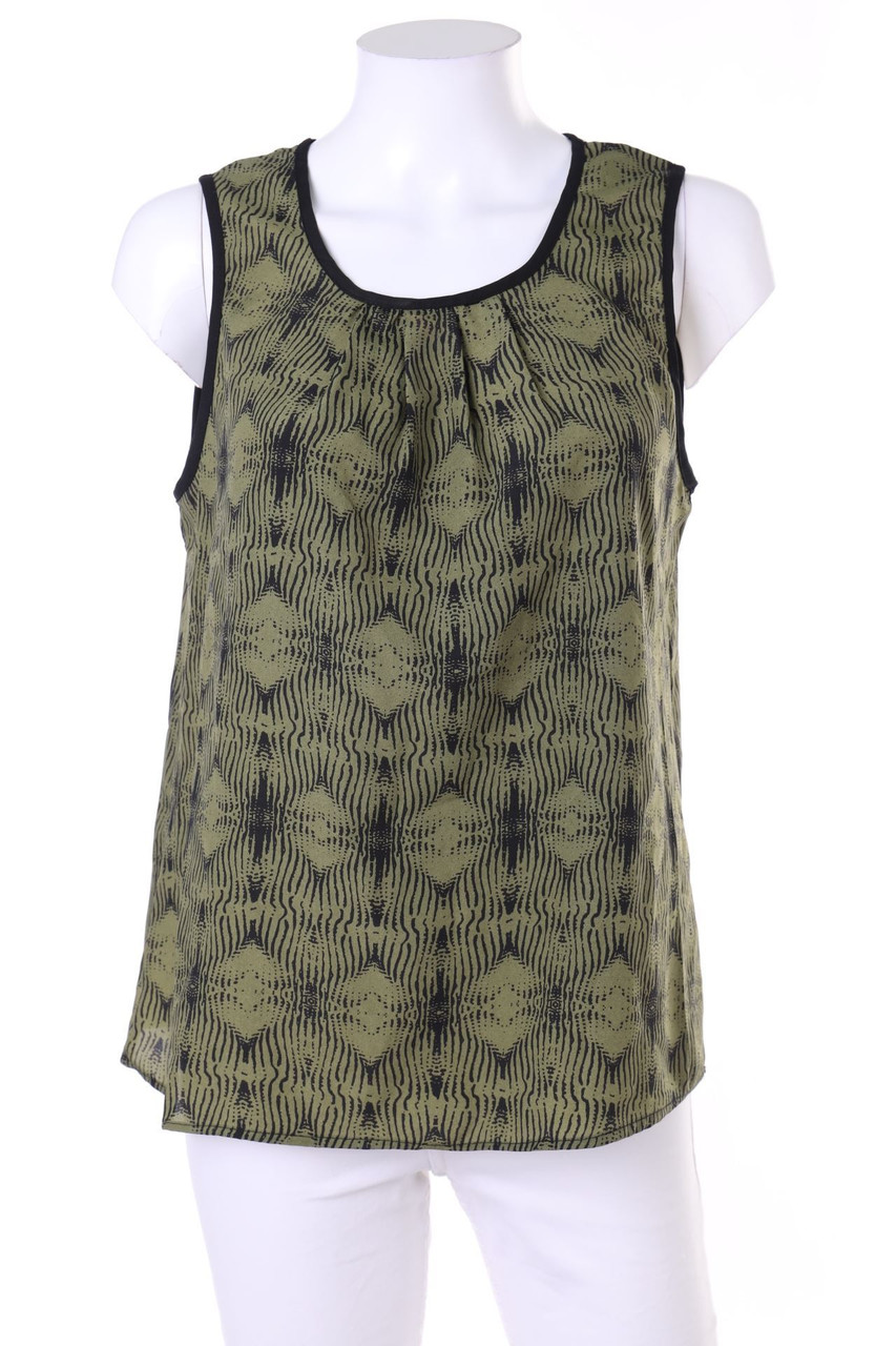 Ohne Label - Print-Blusentop mit Falten - D 44