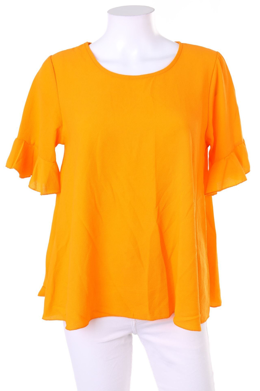 zuiki - Kurzarm-Volant-Bluse - M