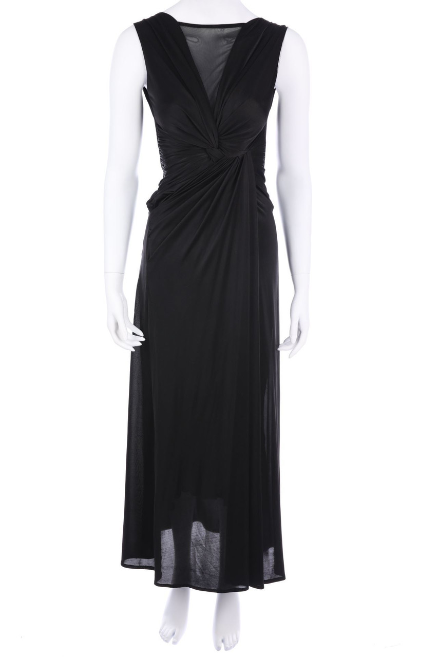 Ohne Label - Maxi-Abendkleid mit Mesh-Einsatz - D 34