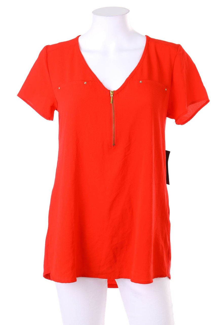 SECONDHAND - Kurzarm-Bluse mit Nieten - S