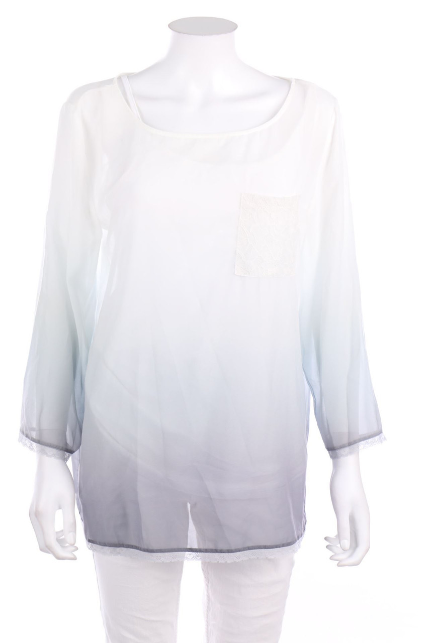 Ohne Label - Bluse mit Dip Dye-Effekt - D 42