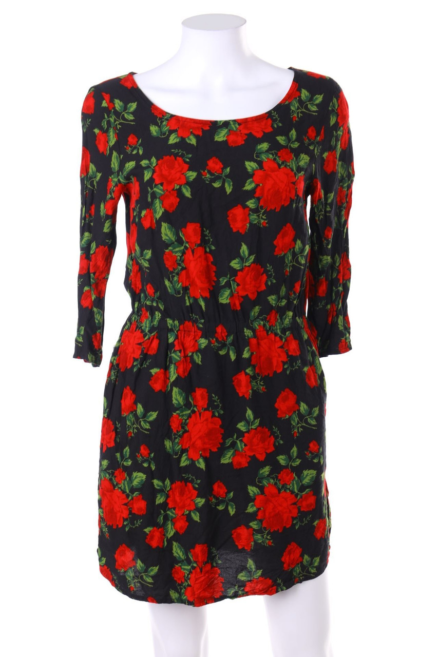 H&M - Print-Kleid aus Viskose mit 3/4-Ärmel - D 36