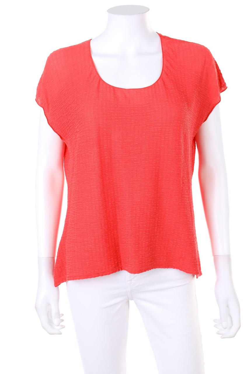 ARMANI COLLEZIONI - Kurzarm-Bluse mit Raffungen - D 44