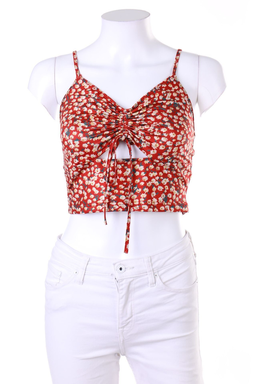SHEIN - Bustier-Top mit Blumen-Print - S