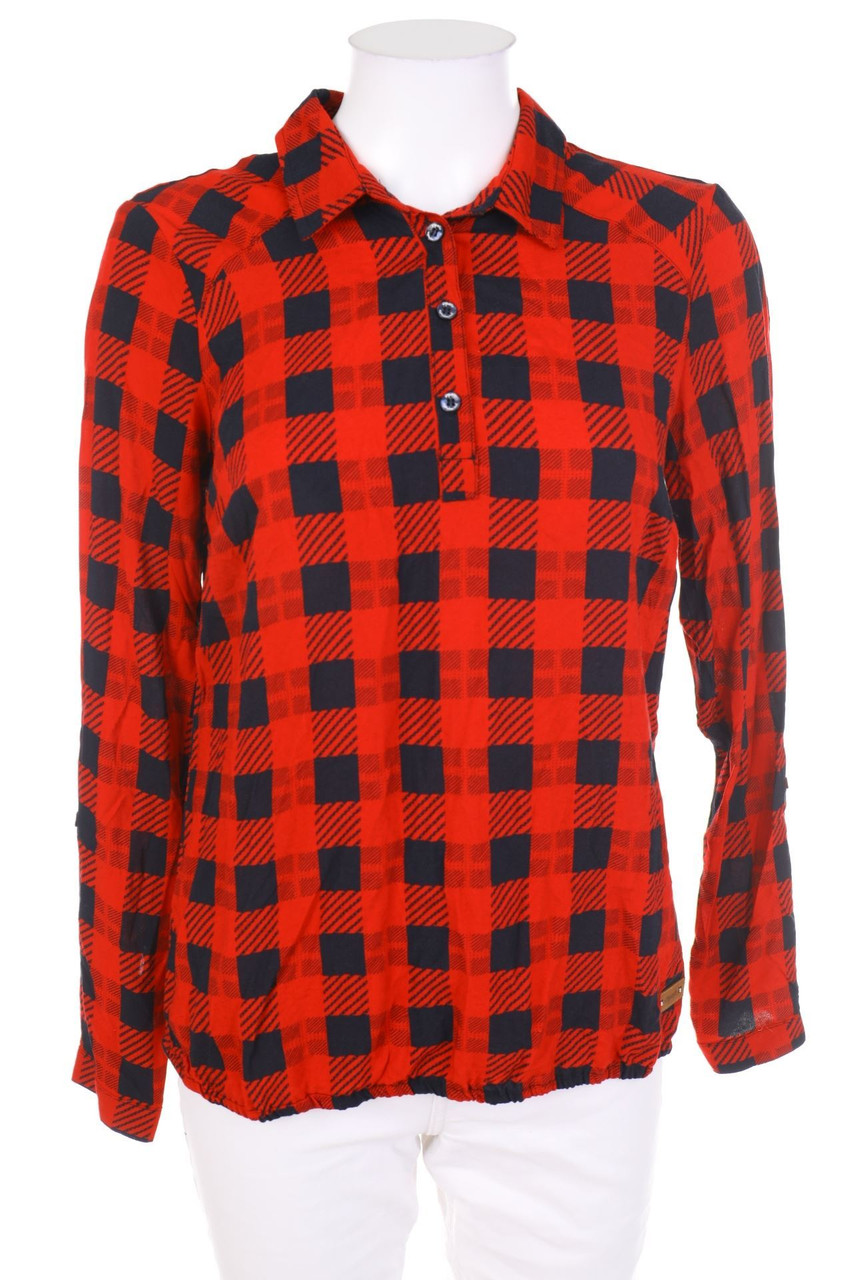 Soquesto - Bluse mit Karo-Muster - D 36