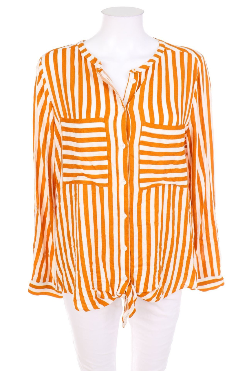 Street One - Streifen-Bluse mit Roll-up-Manschette - D 40