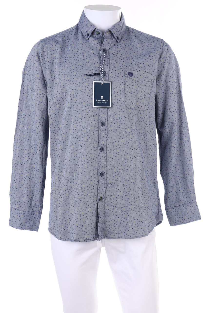 BASEFIELD - Button-down-Hemd mit Print - M