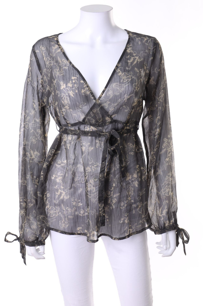 zero base - Bluse mit Schleife - D 38