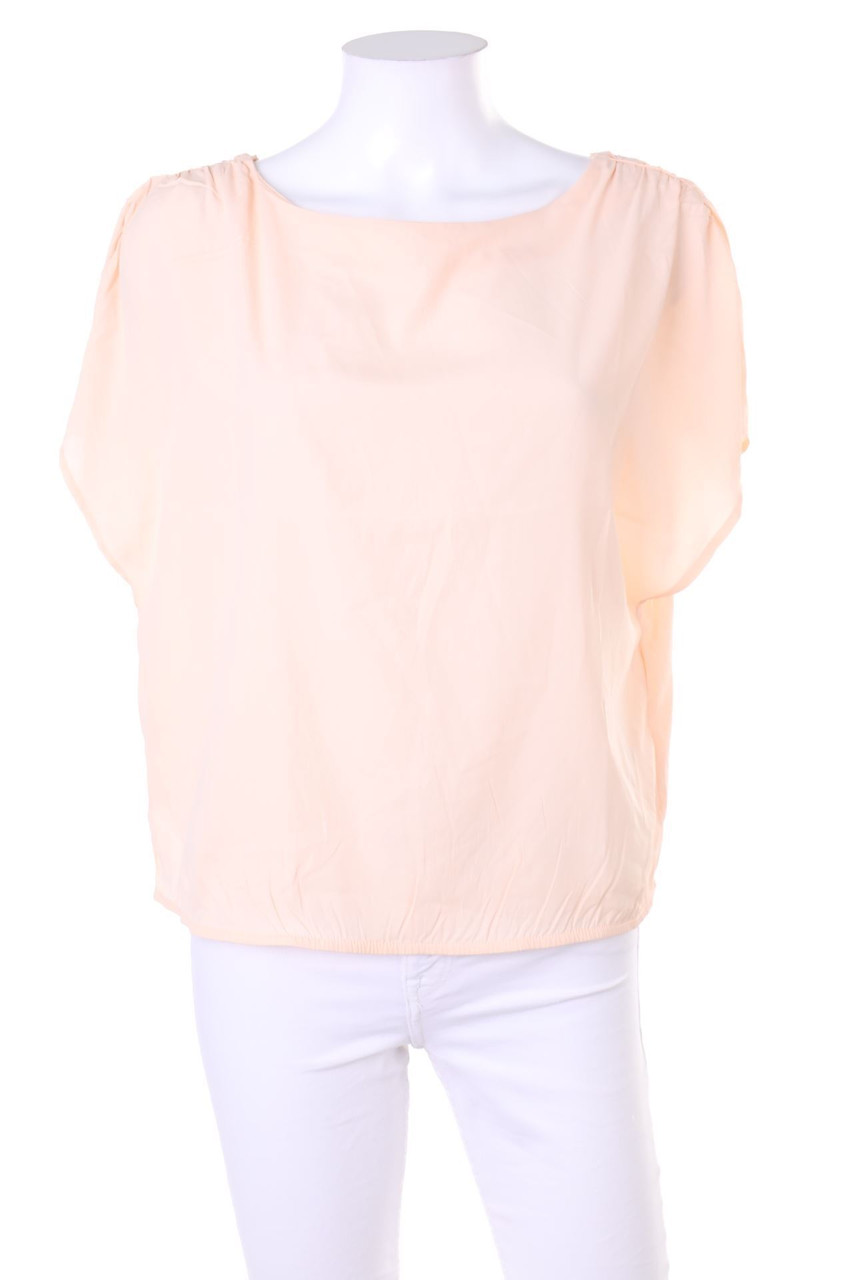 H&M - Kurzarm-Bluse mit tiefem Rückenausschnitt - M