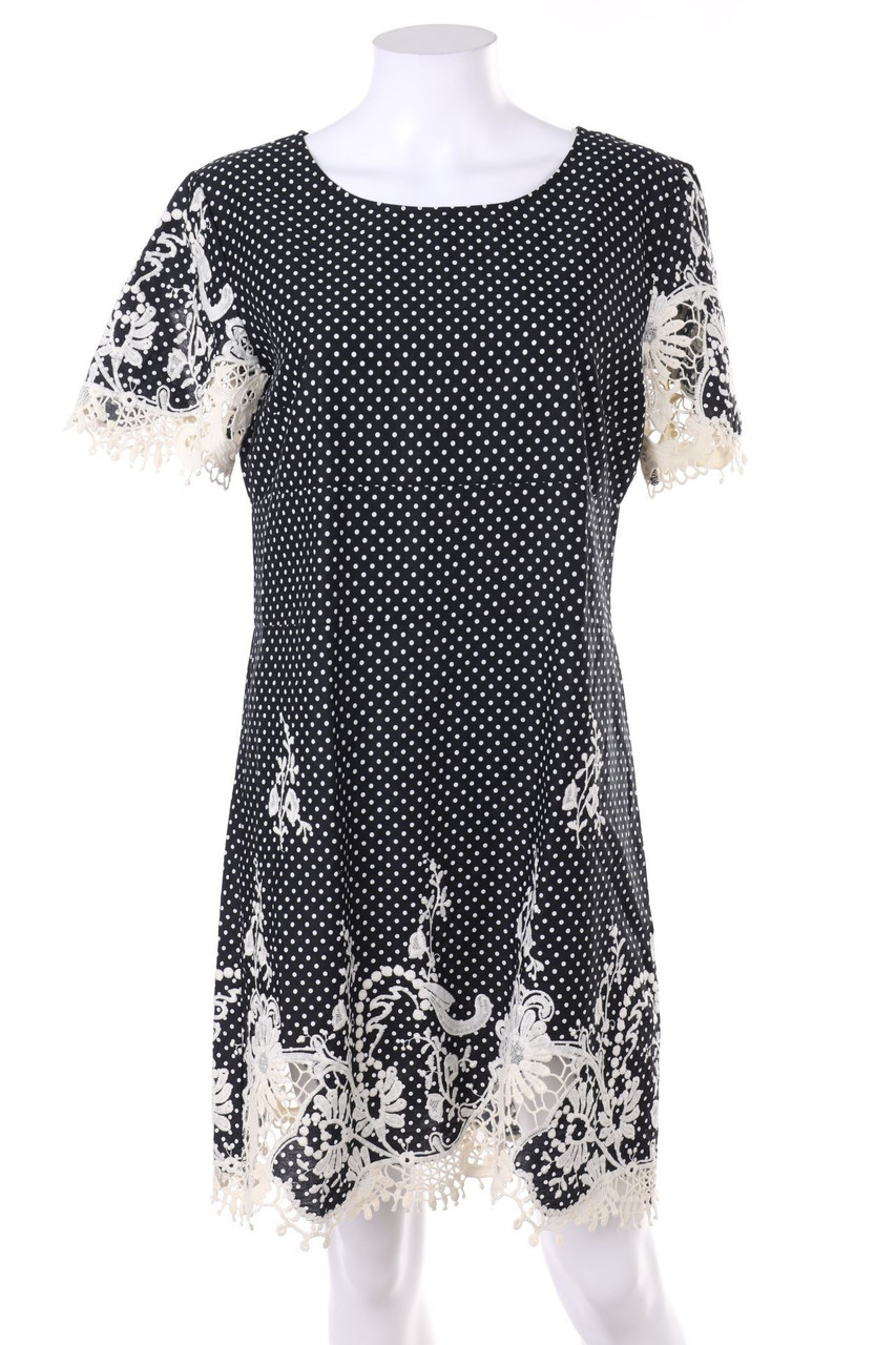 OLIVIA HOPS - Shift-Kleid mit Häkelspitze - D 38