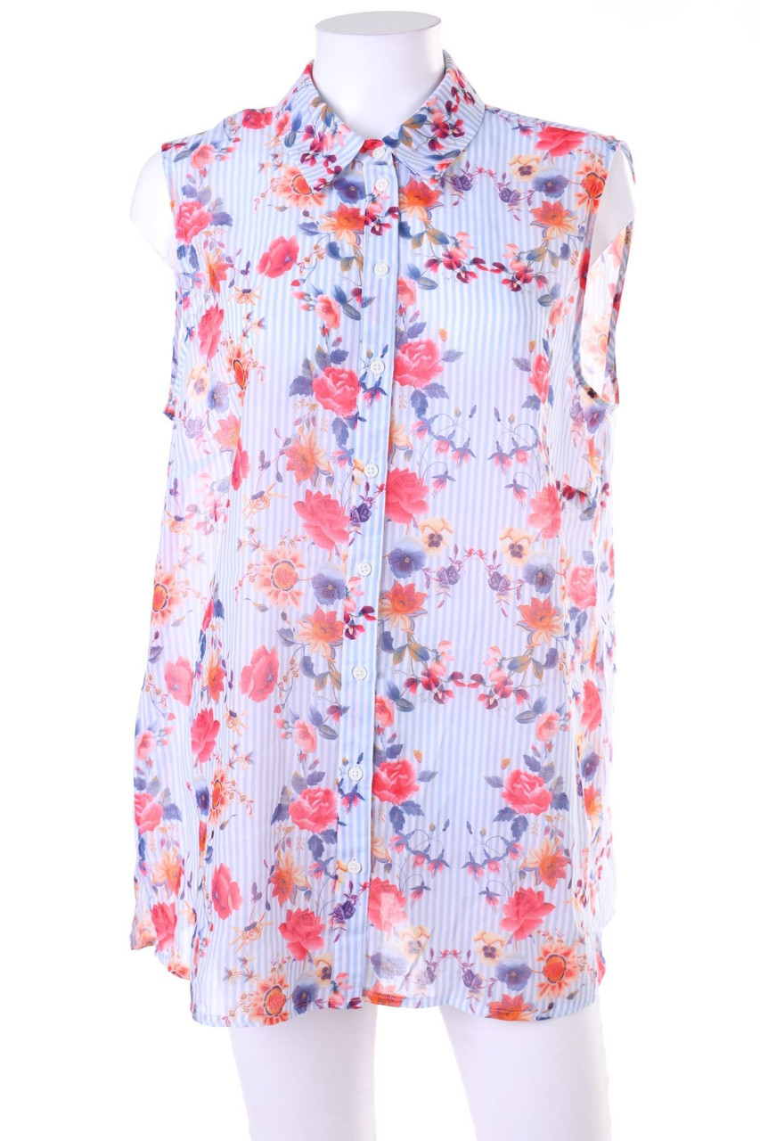 LAURA KENT - ärmellose Hemd-Bluse mit Blumen-Print - D 46