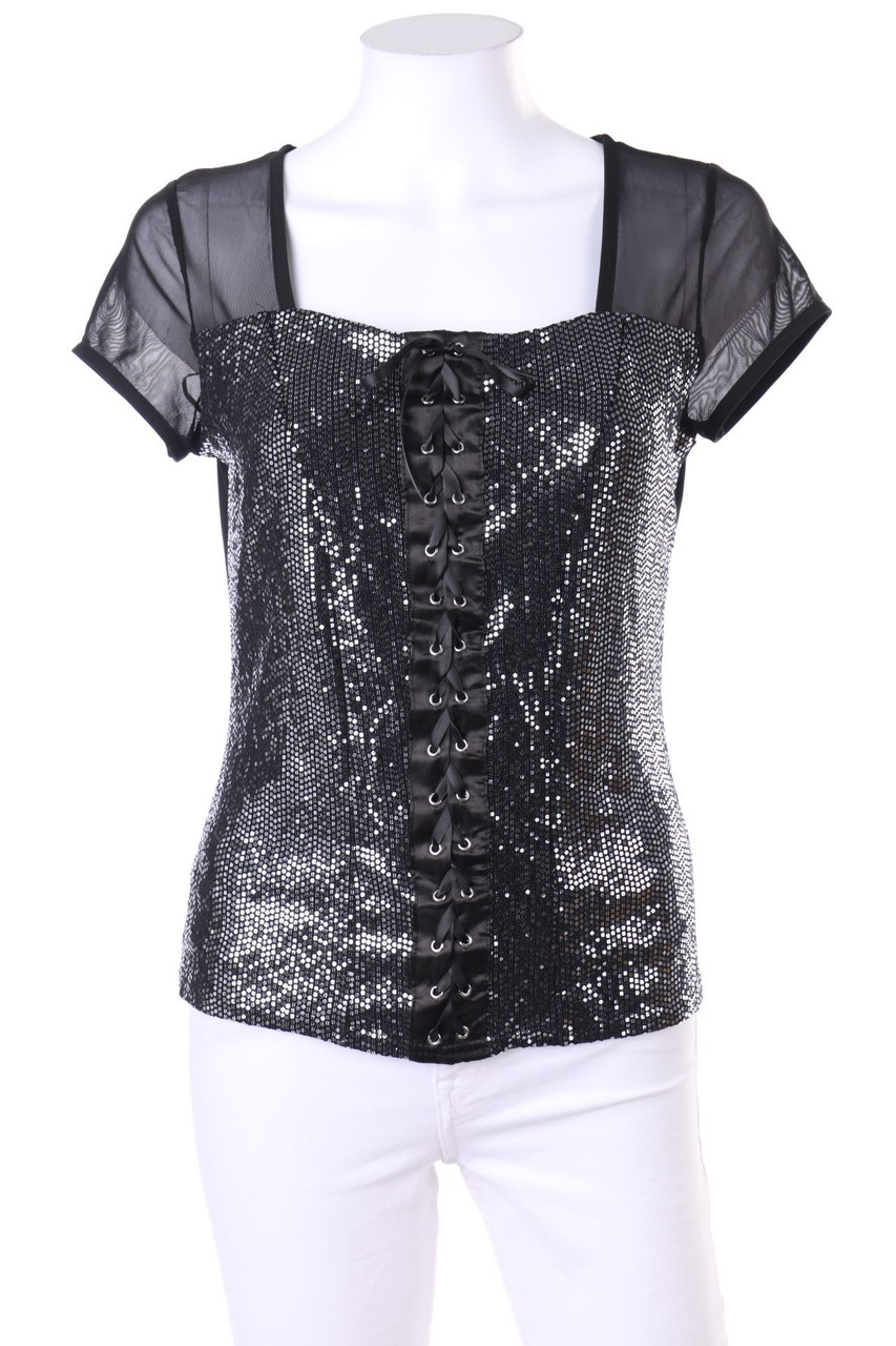 bonprix collection - Shirt mit Pailletten - D 36-38