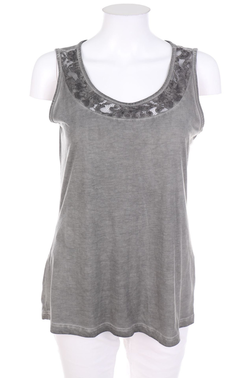 creation L - Top in A-Linie mit Spitzen-Einsatz - D 40