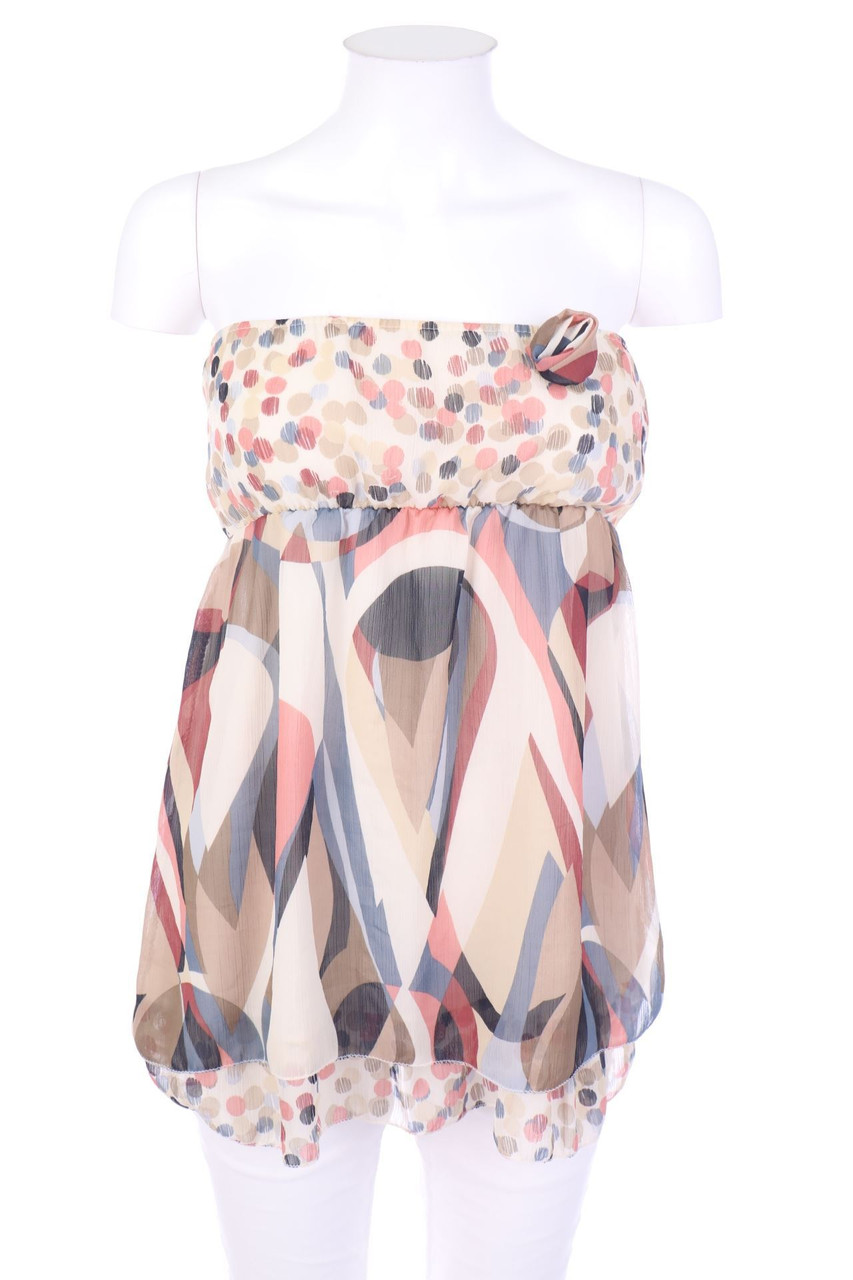 Ohne Label - Print-Bustier-Top im Layer Look - D 32