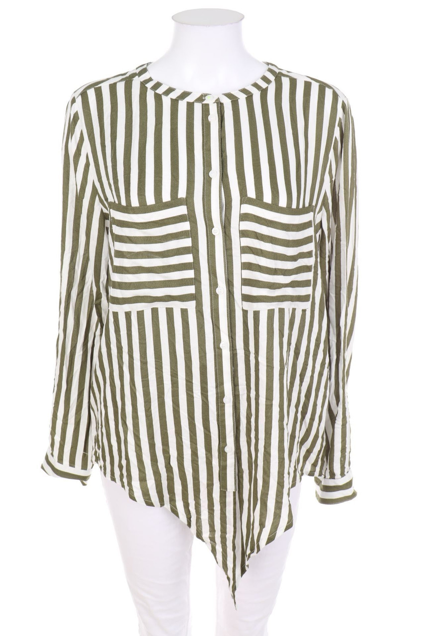Street One - Streifen-Bluse mit Roll-up-Manschette - D 40