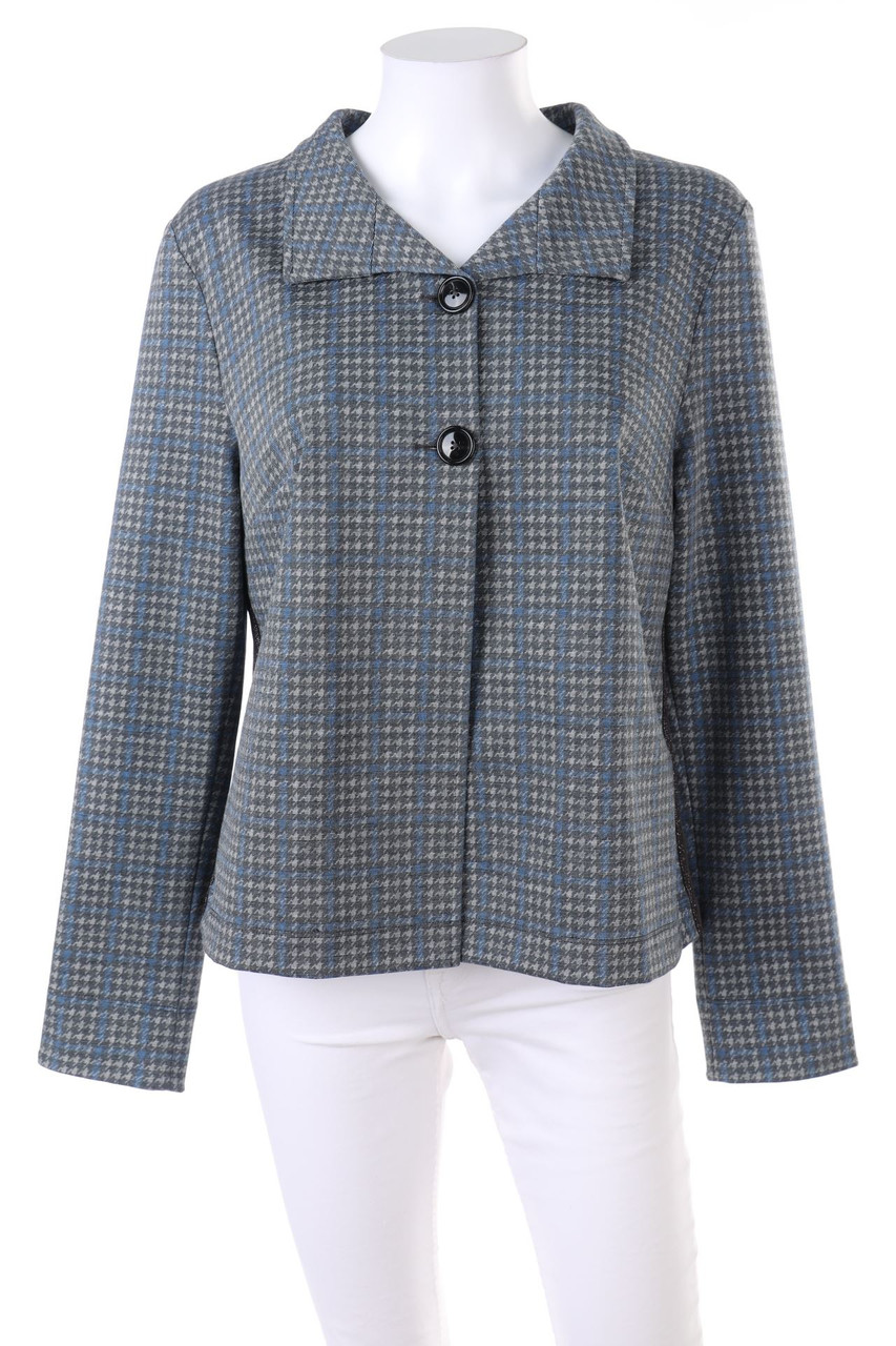 BARBARA LEBEK - Blazer-Jacke mit Karo-Muster - D 38