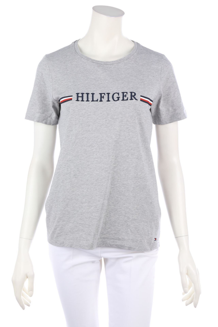 TOMMY HILFIGER - T-Shirt mit Logo-Stickerei - M