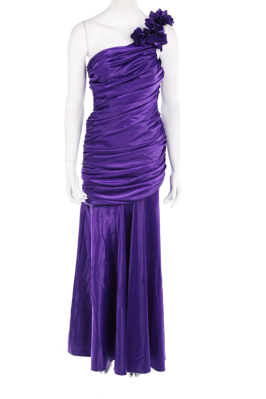 Ohne Label - Maxi-Abendkleid im Layer Look mit Raffungen - D 38