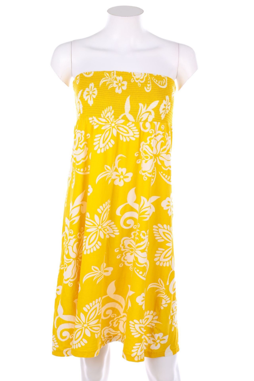 H&M LOGG - Bandeau-Kleid aus Baumwolle mit Blumen-Print - M