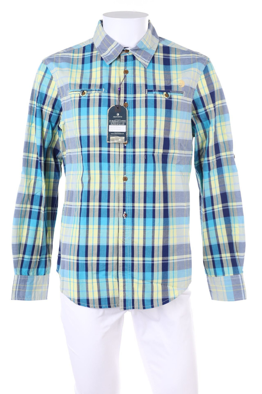 ARQUEONAUTAS - kariertes Hemd mit Logo-Stickerei - M