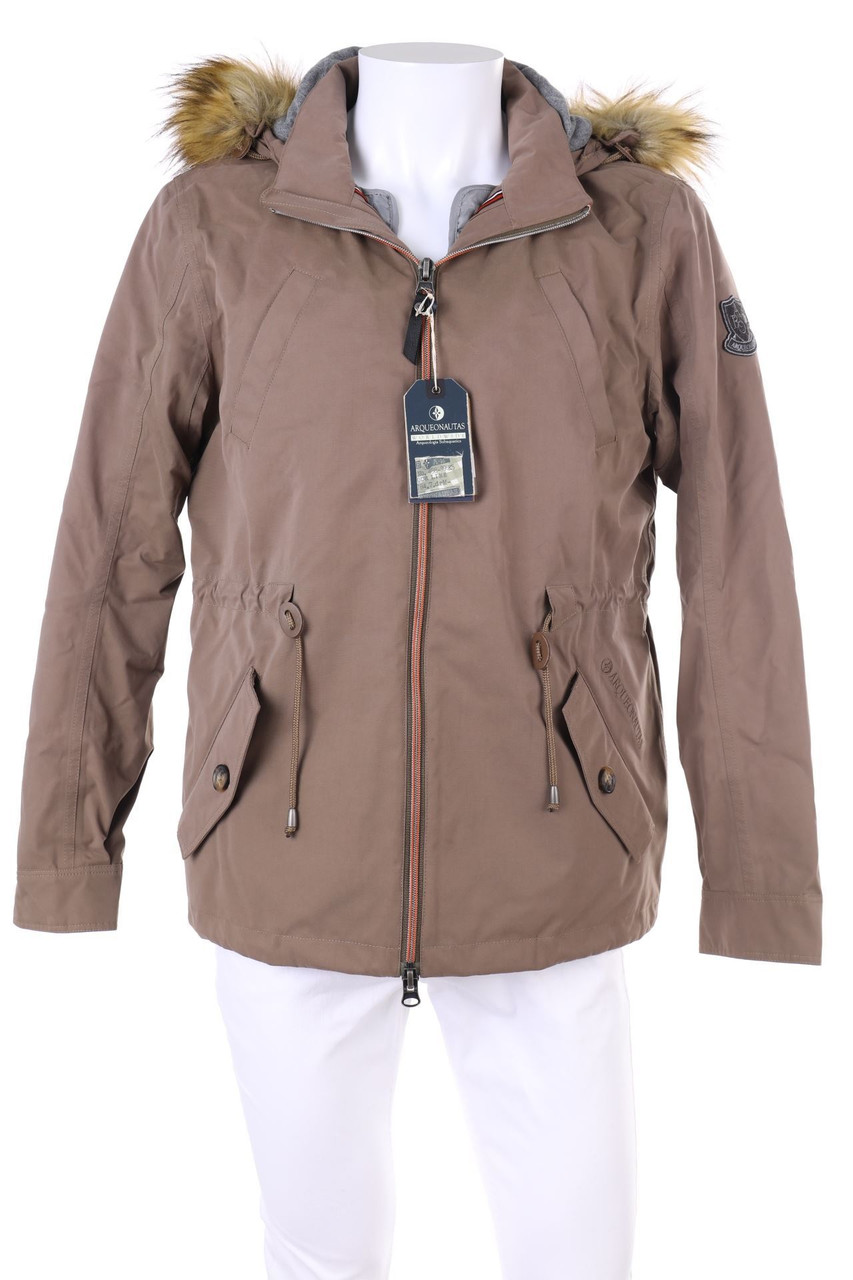 ARQUEONAUTAS - Jacke mit Faux Fur-Kragen - M