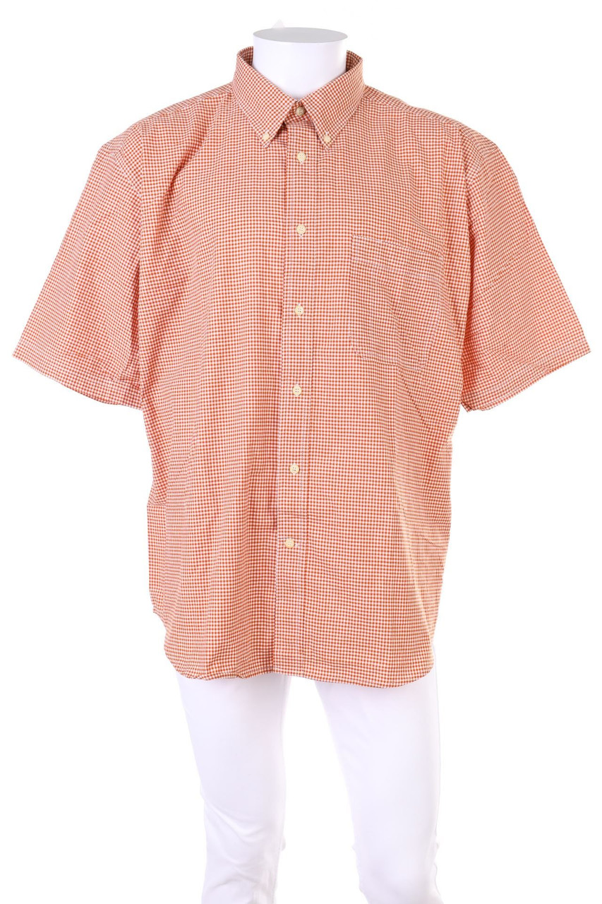 Mango Tree - Karo-Kurzarm-Hemd mit Button-down-Kragen - XL