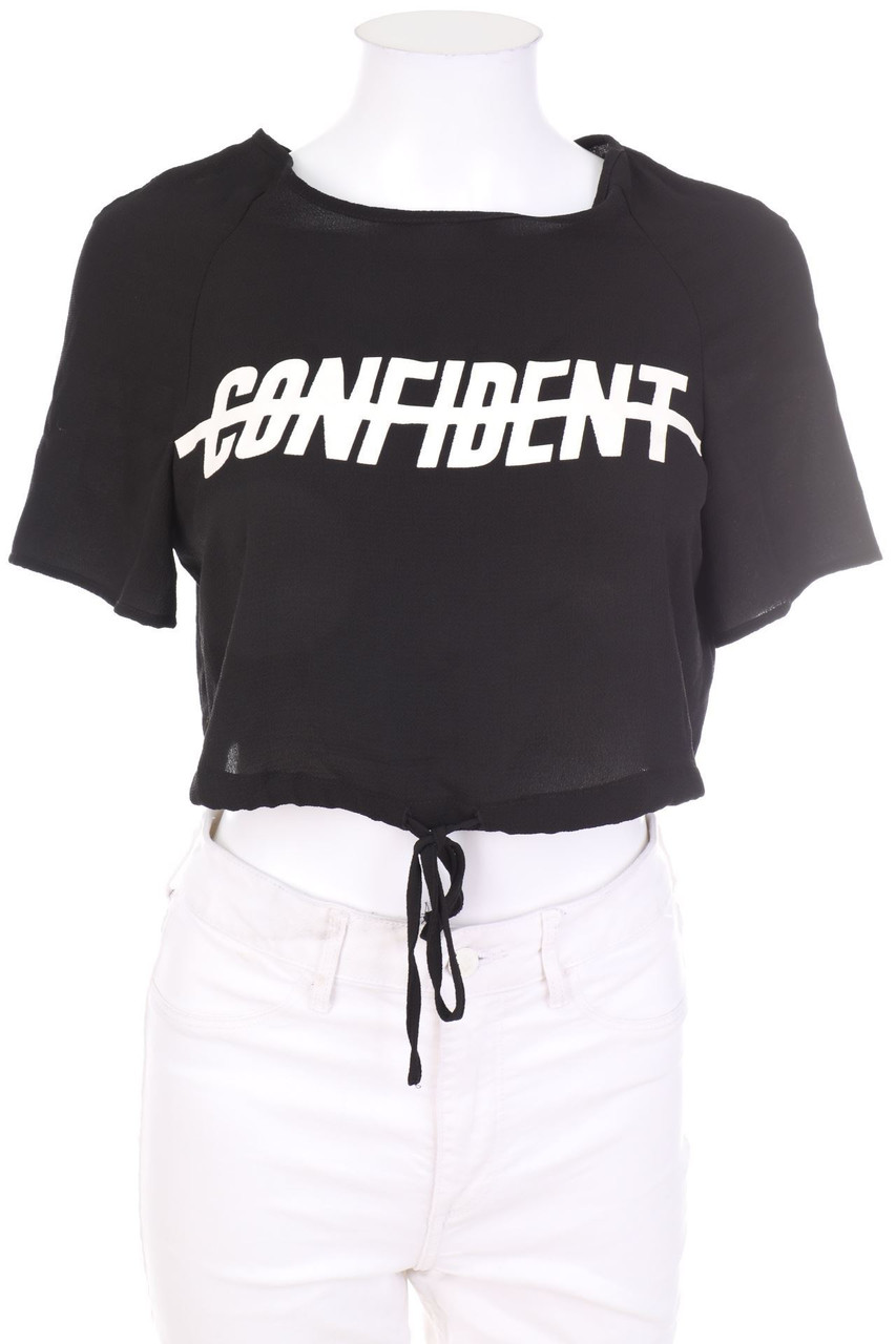 H&M DIVIDED - Cropped-Shirt mit Print - D 32
