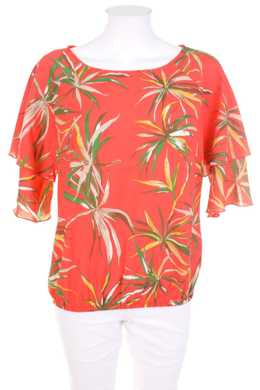 bianca - Kurzarm-Bluse mit Volants - D 40