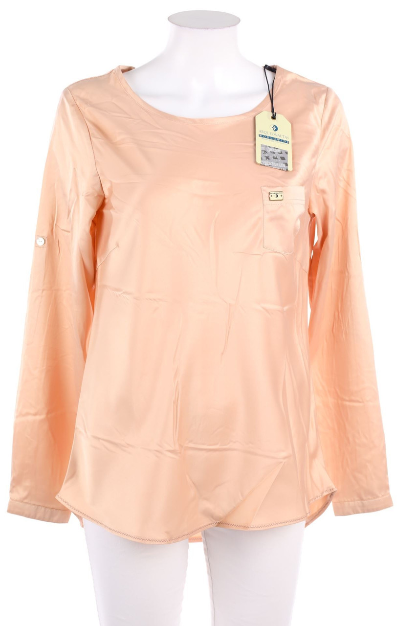 ARQUEONAUTAS - Satin-Bluse mit aufgesetzten Taschen - M