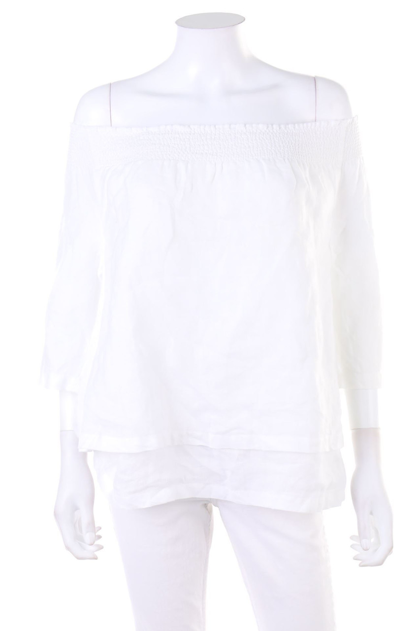 s.Oliver - Carmen-Bluse aus Leinen - D 42