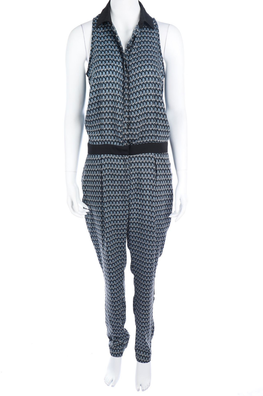 MANGO COLLECTION - Print-Jumpsuit mit Kragen - M