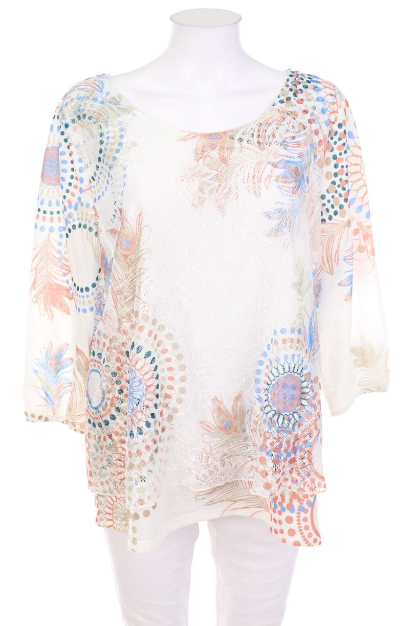 creation L - Longsleeve-Shirt aus Spitze - D 44