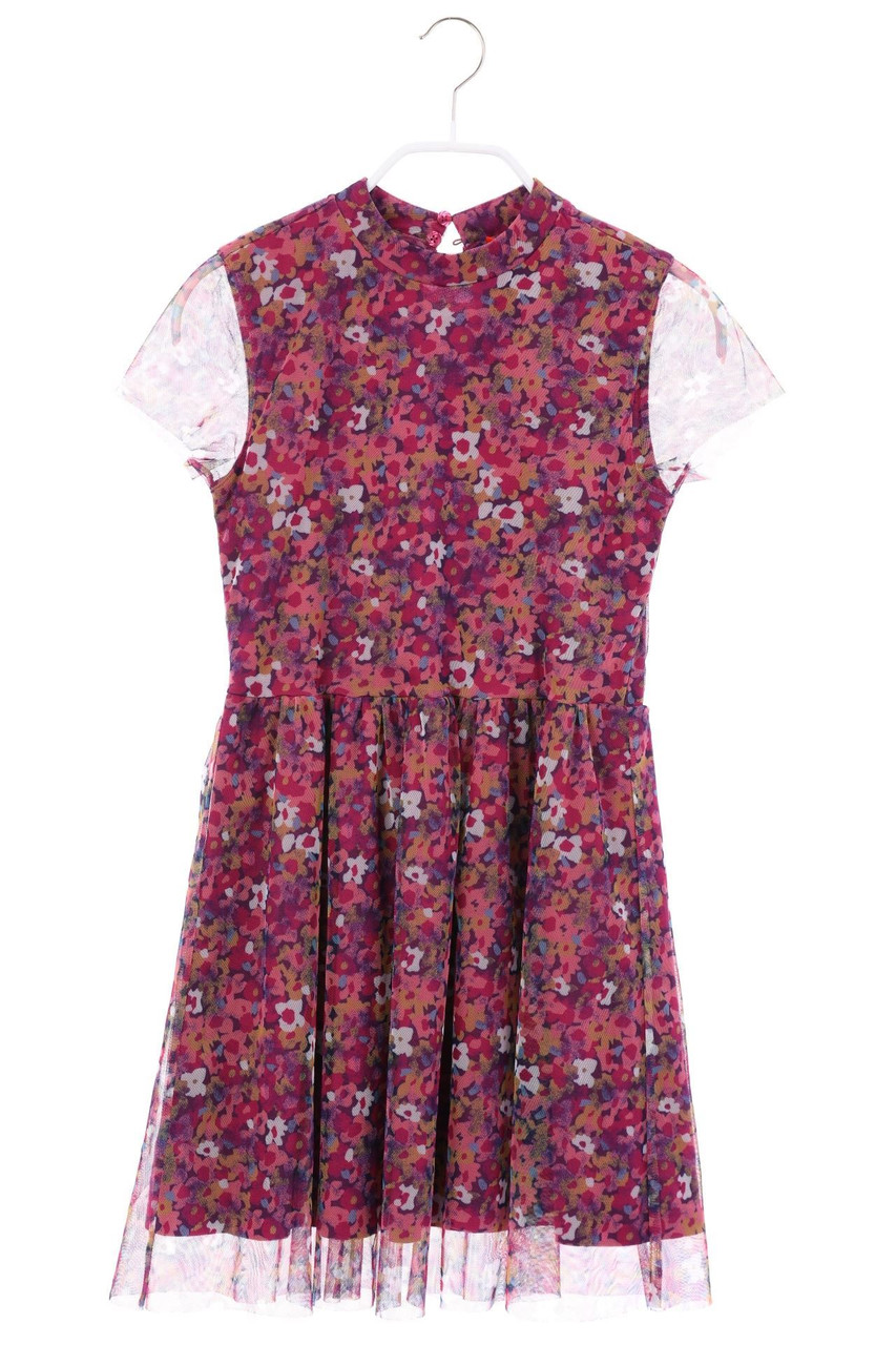 s.Oliver - Tüll-Kleid mit Blumen-Print - 140