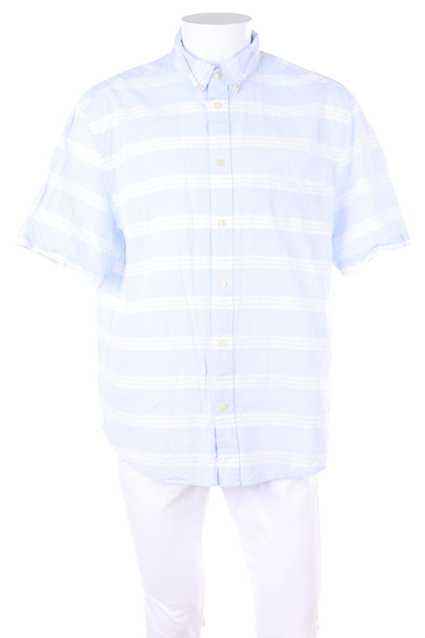 H&M LOGG - Streifen-Kurzarm-Hemd - XL