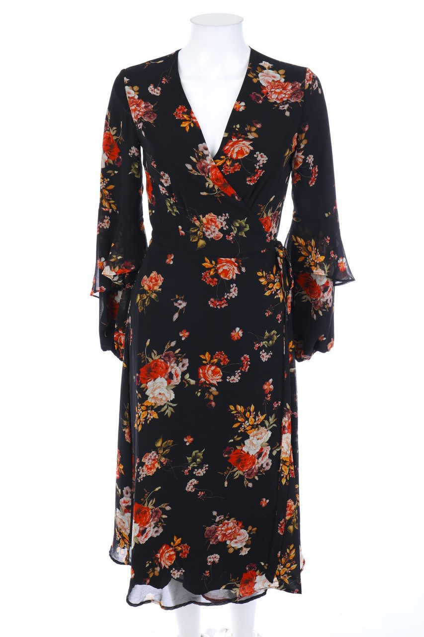 HALLHUBER - Midikleid in Wickel-Optik mit Volants - D 34