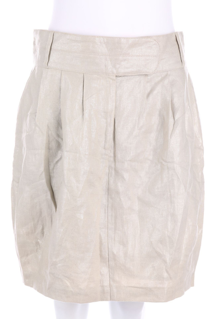 LIMITED COLLECTION - Minirock aus Leinen mit Metallic-Effekt - D 40