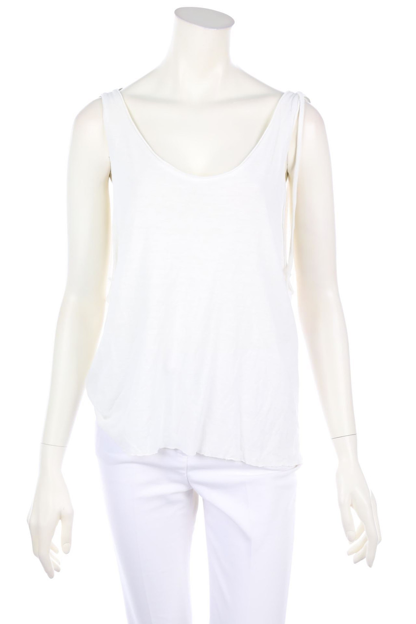 evanbenjamin - Top mit Kunstleder-Details - M