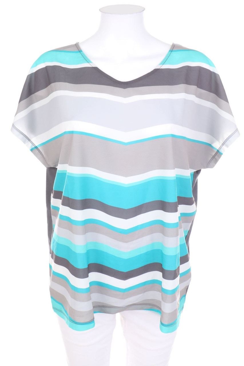 GINA LAURA - Kurzarm-Bluse mit Streifen - L