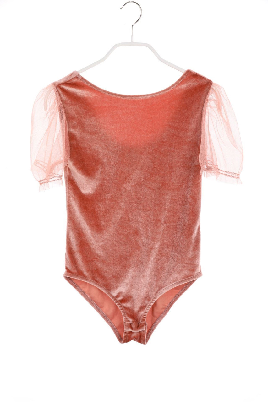 ZARA - Samt-Body mit Tüll - 152