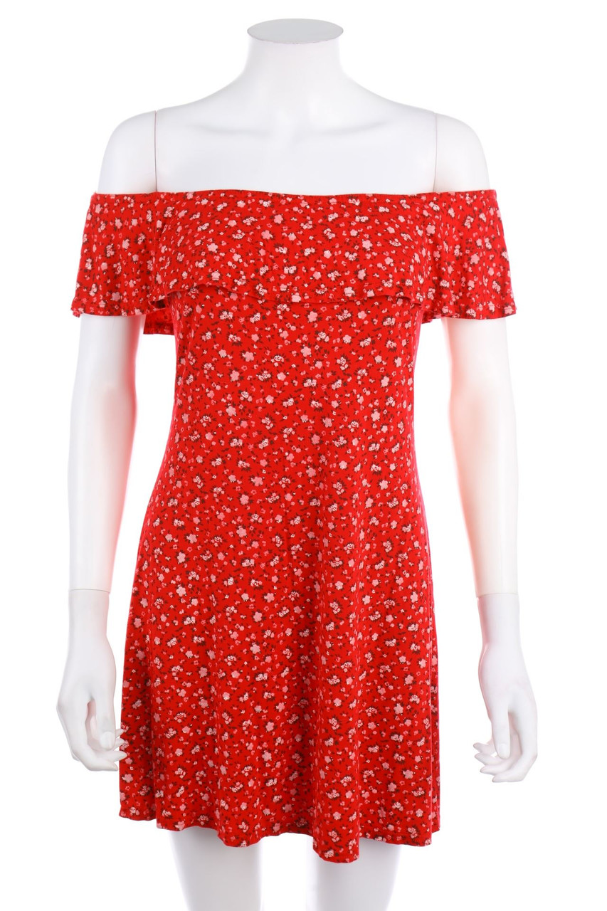 MISSGUIDED - Carmen-Minikleid mit Blumen-Print - S