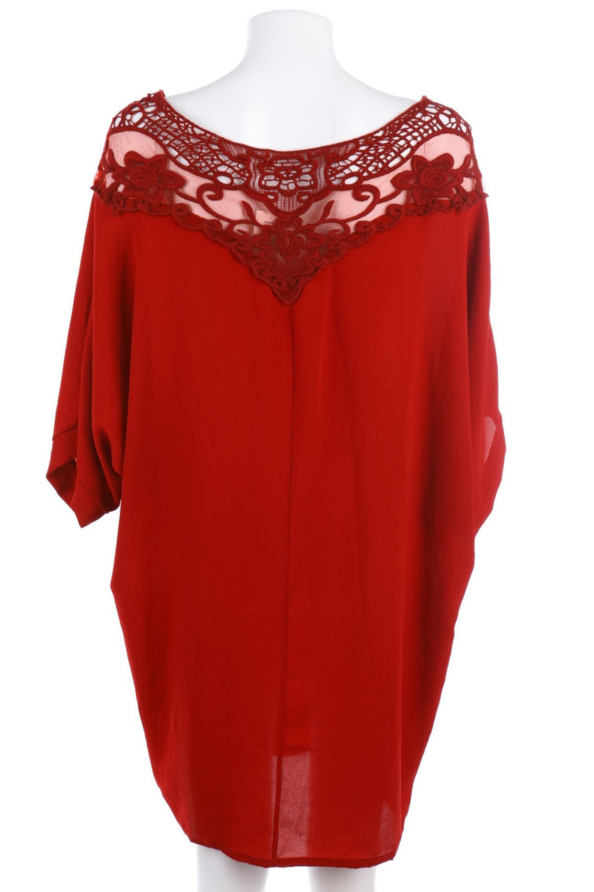 Ohne Label - Abendkleid mit Batwing-Ärmeln - L